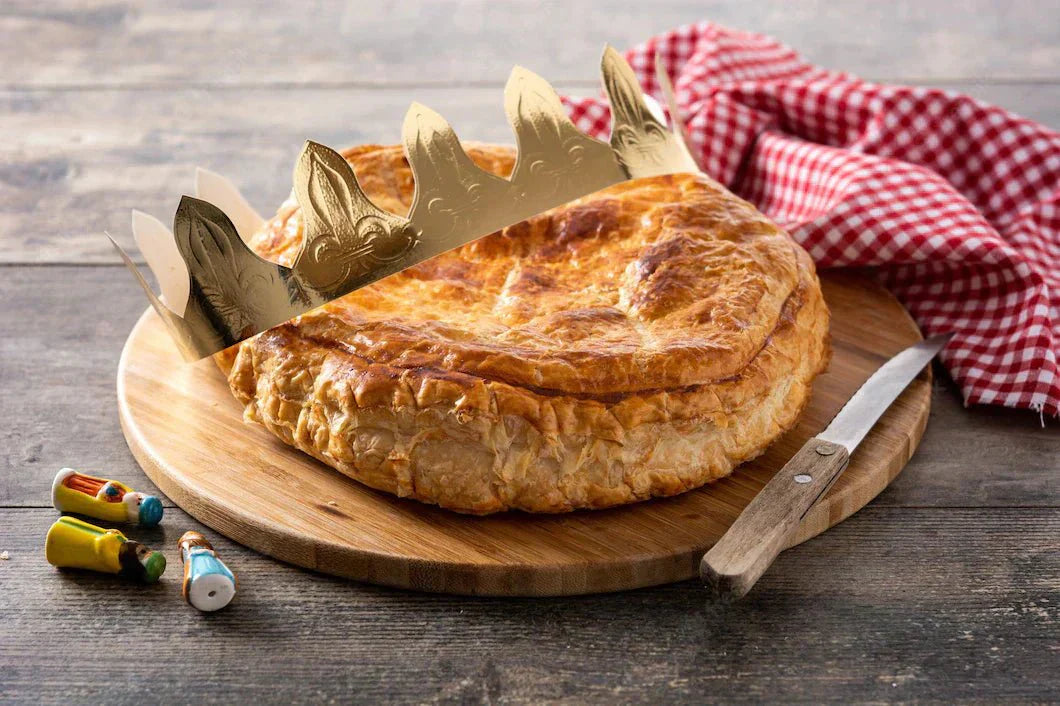 Un lingotto d'oro in una galette des rois: oro al posto della fava