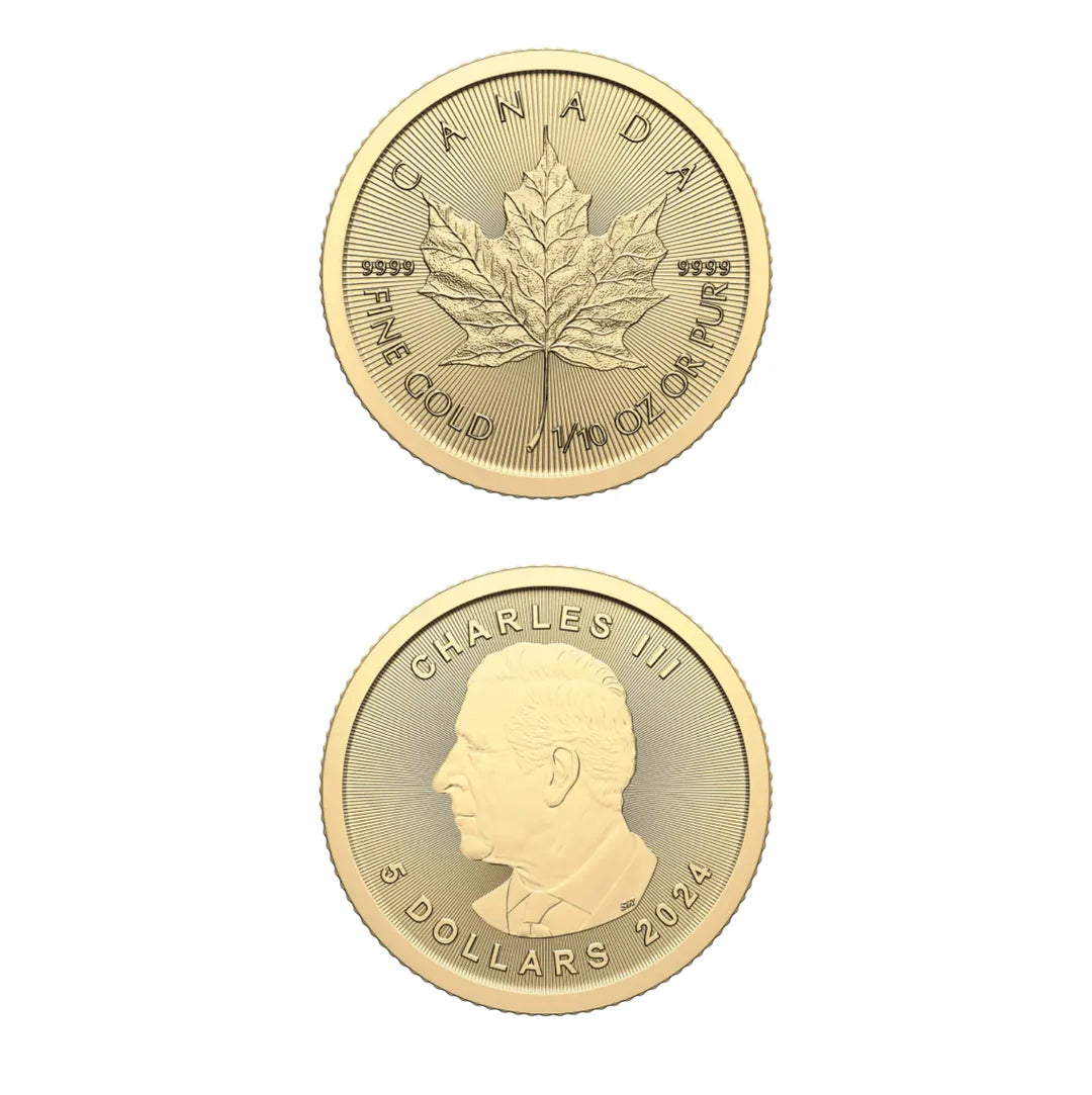 Moneta canadese Maple Leaf – Edizione numismatica limitata da 1/10 di oncia