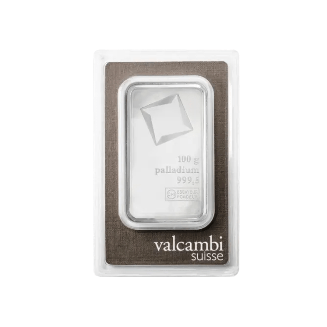 Lingot 100g Palladium - Valcambi - GoldUnion