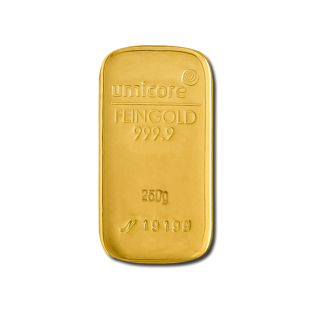 Lingotto d'oro da 250 g – LBMA