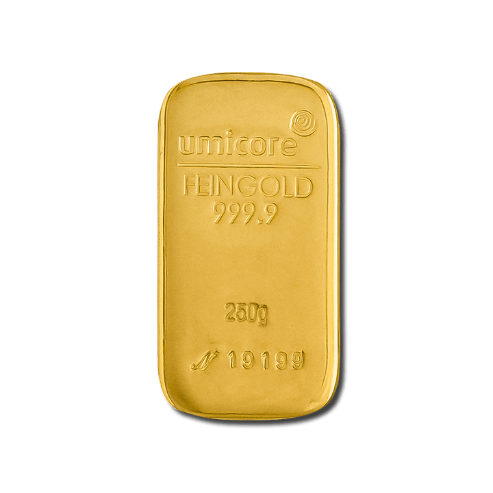 Lingotto d'oro da 250 g – LBMA