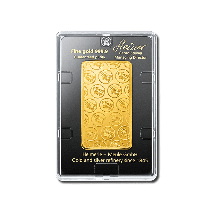 Lingotin d’or 100g – Heimerle + Meule - GoldUnion