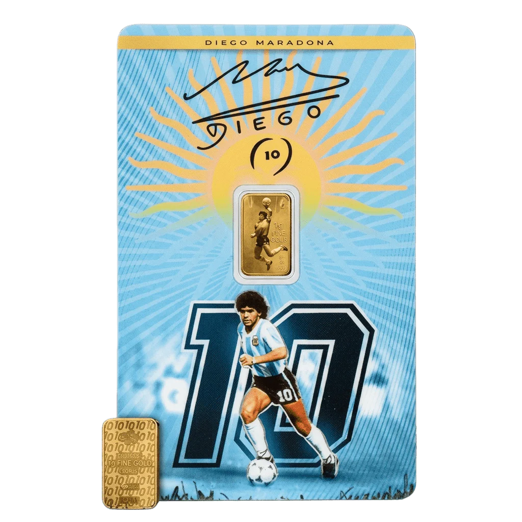 Lingottino d'oro 1g - Diego Maradona « Hand of God » - PAMP - GoldUnion