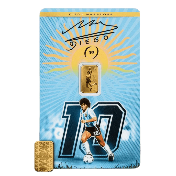 Lingottino d'oro 1g - Diego Maradona « Hand of God » - PAMP - GoldUnion