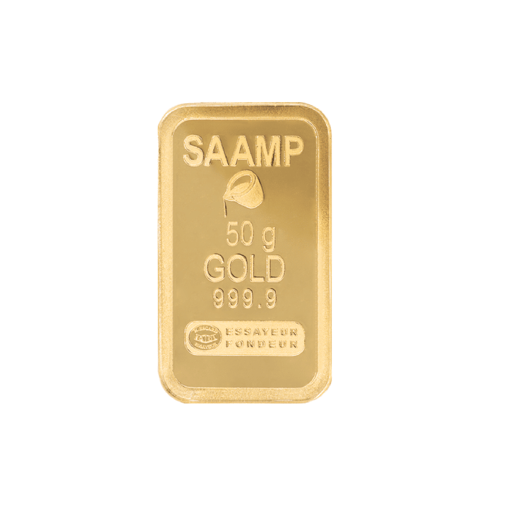 Lingotto d'oro da 50g - 100% francese - SAAMP - GoldUnion
