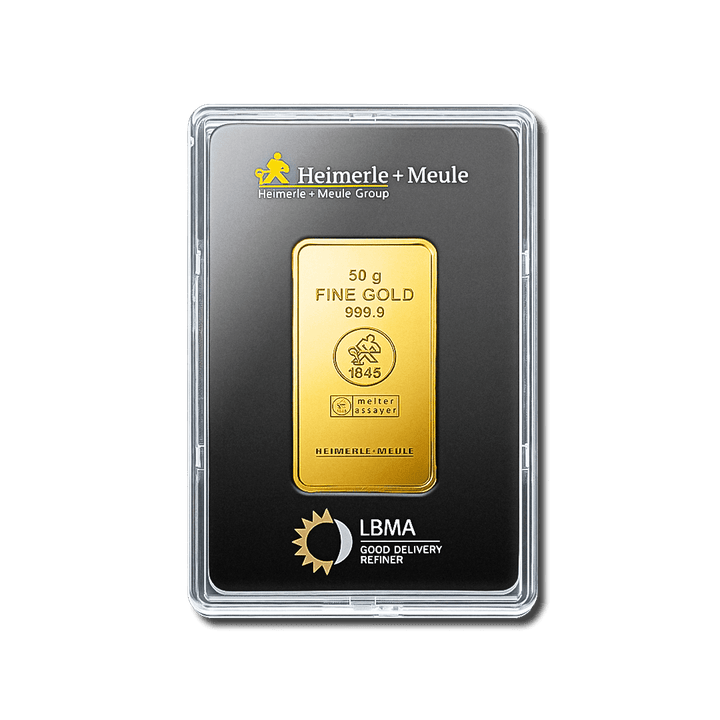 Lingotin d’or 50g – Heimerle + Meule - GoldUnion