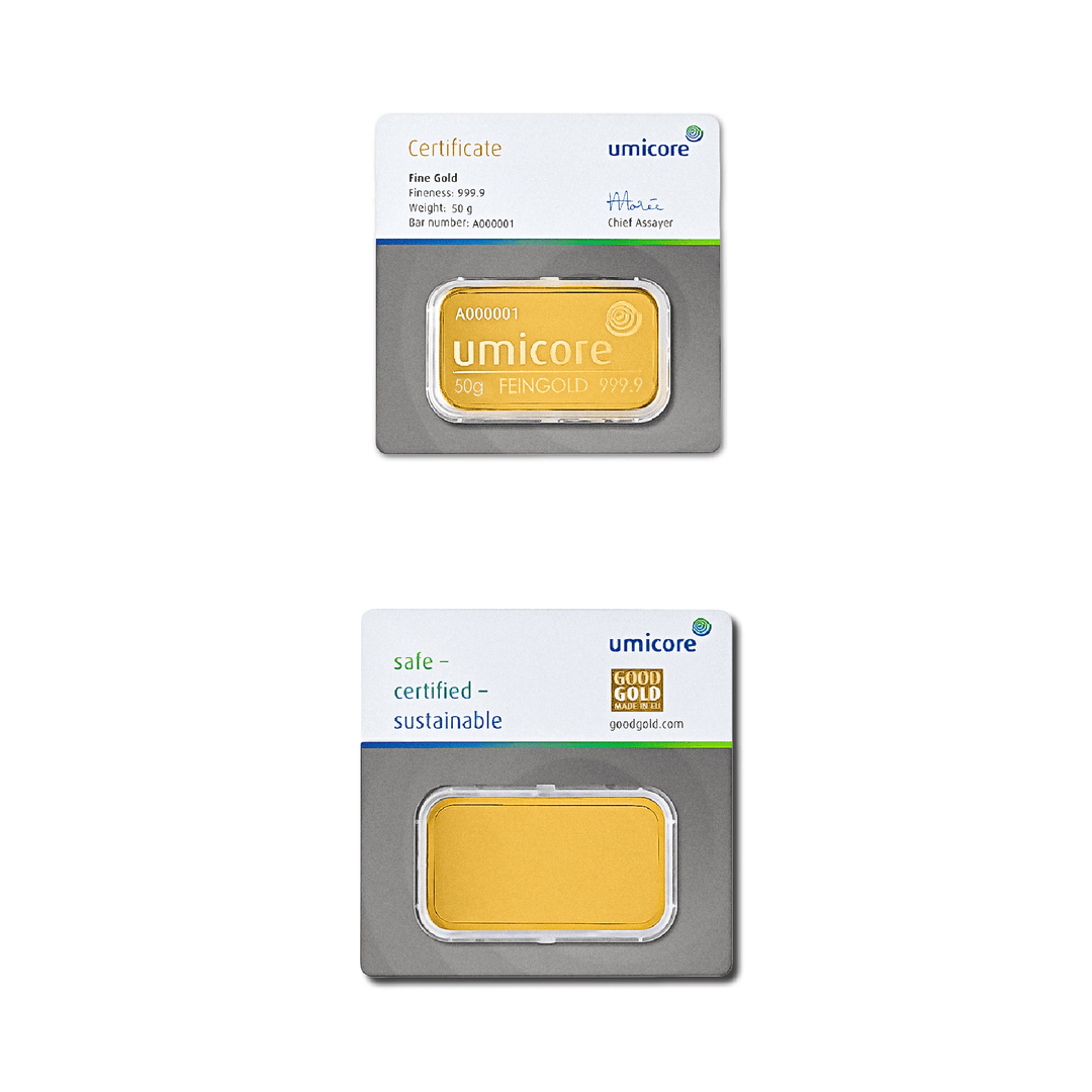 Lingotto d'oro da 50 g – LBMA