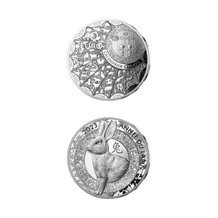 Pièce 10€ Argent Lapin - Collection Calendrier Lunaire Chinois - GoldUnion