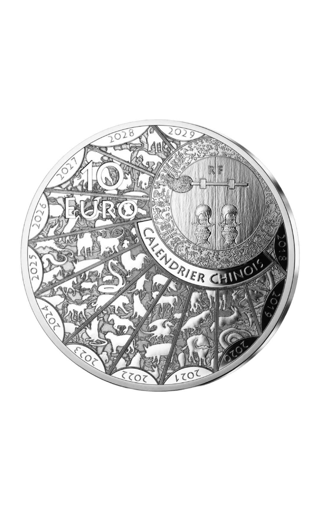 Pièce 10€ Argent Lapin - Collection Calendrier Lunaire Chinois - GoldUnion