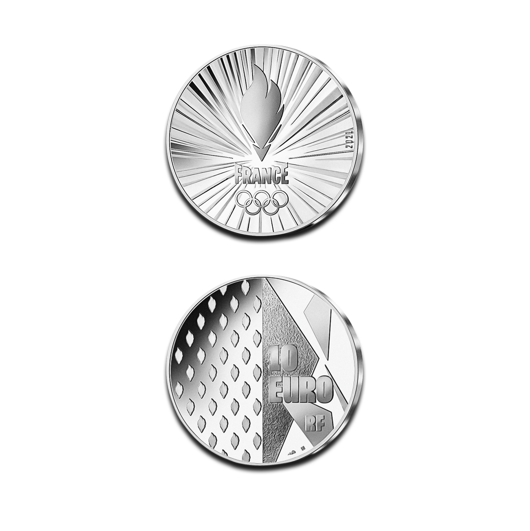 Pièce 21 JO24 TEAM F 10€ AG BE - Collection Paris 2024 - Argent - GoldUnion