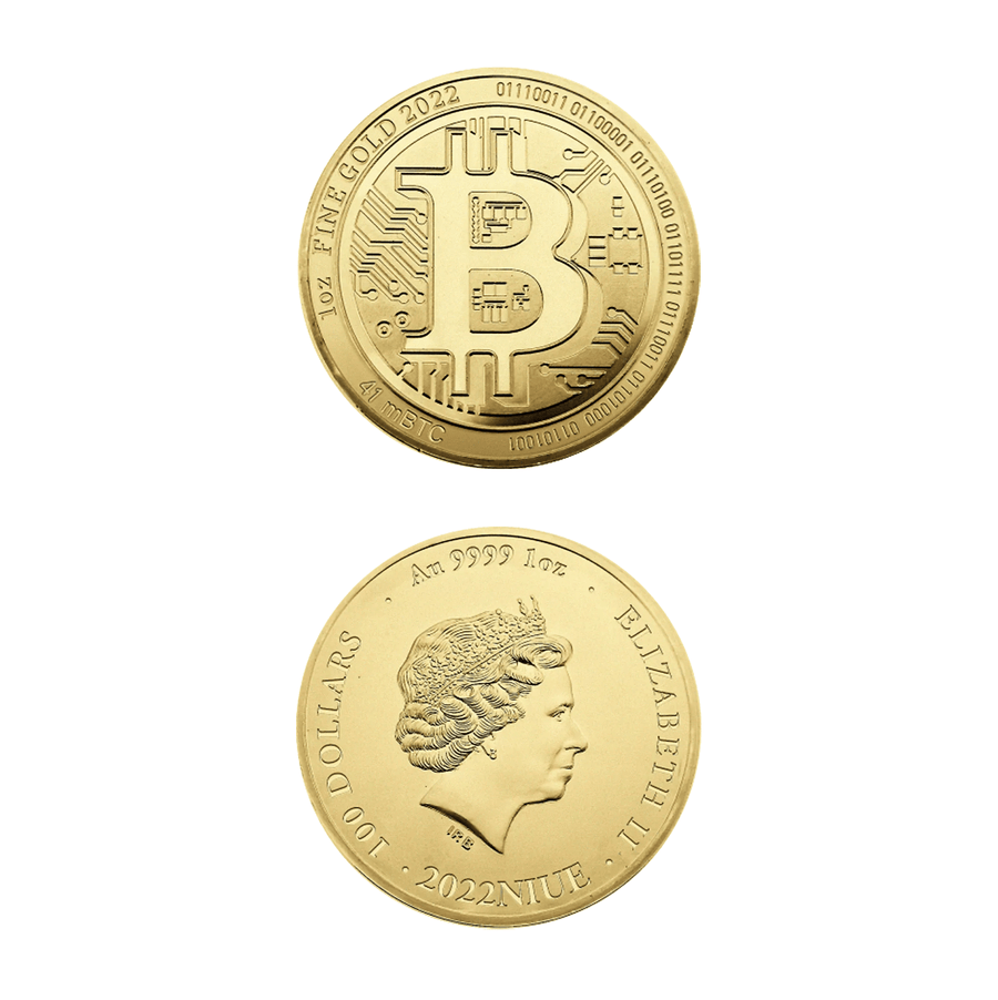 Pièce Bitcoin 1 Once Or - GoldUnion