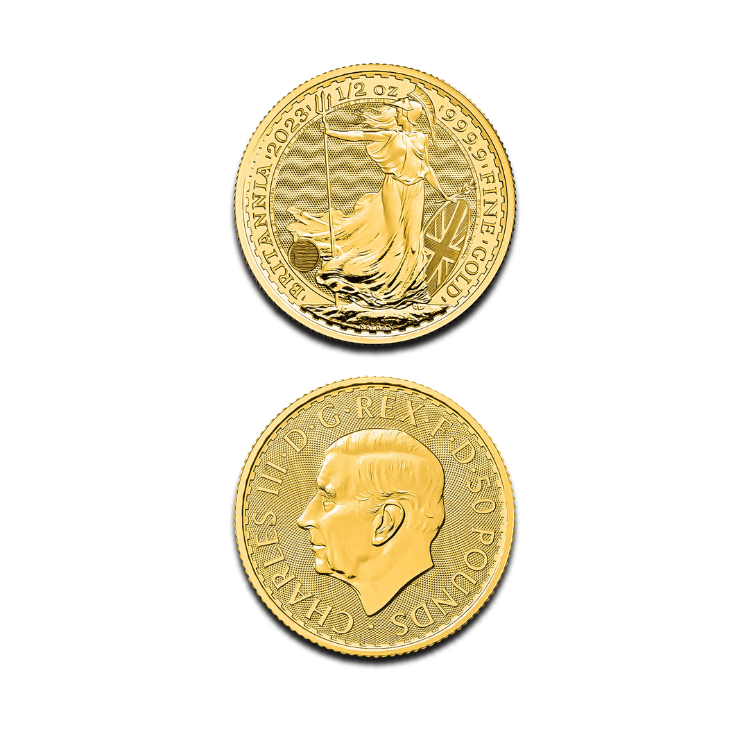 Moneta Britannia da 1/2 oncia d'oro – Edizione Collezione Reale