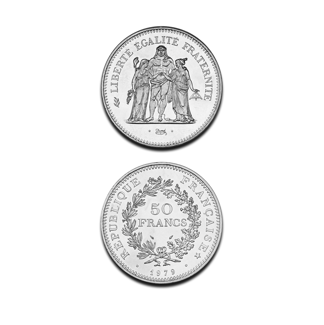 Moneta da 50 franchi «Ercole» - Edizione numismatica storica
