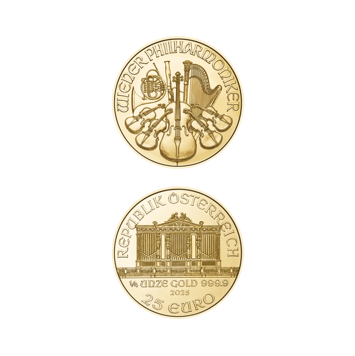 Moneta Philharmonic da 1/4 di oncia d'oro