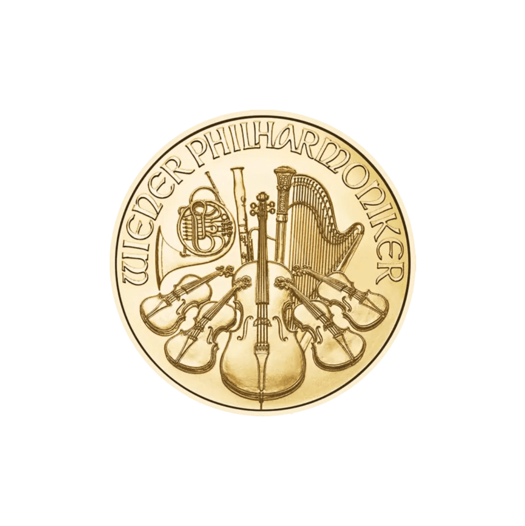 Moneta Philharmonic da 1/4 di oncia d'oro