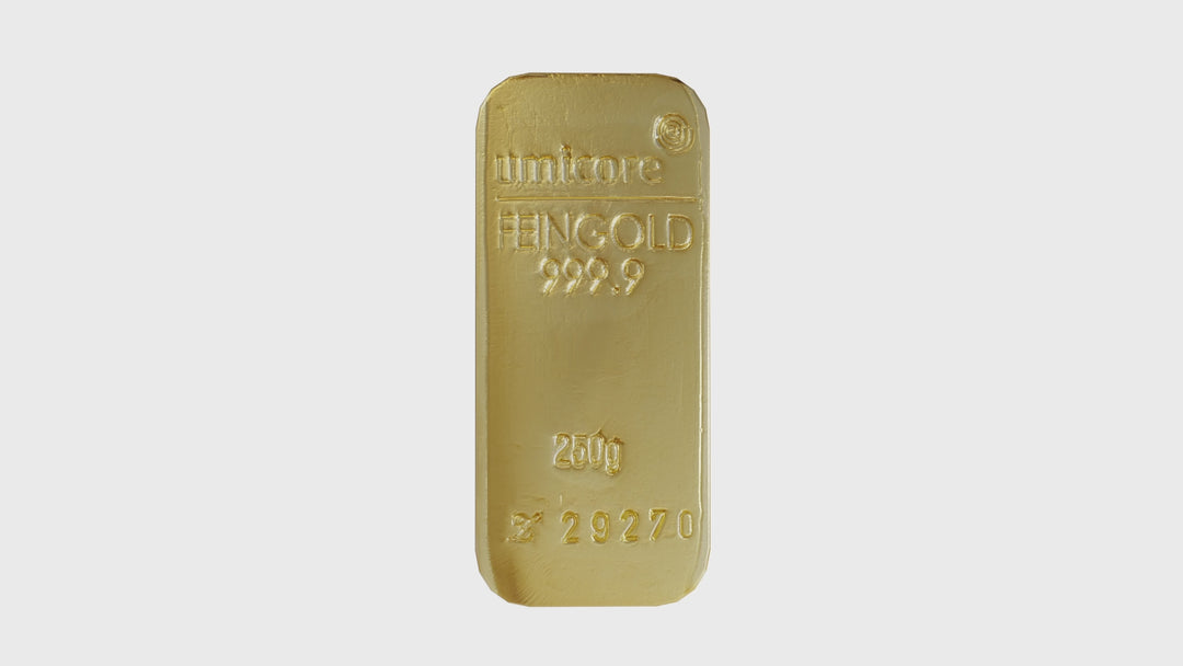 Lingotto d'oro da 250 g – LBMA