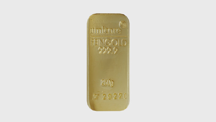 Lingotto d'oro da 250 g – LBMA