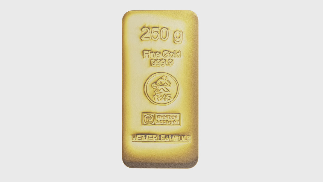 Lingotto d'oro da 250 g – LBMA