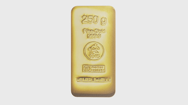 Lingotto d'oro da 250 g – LBMA