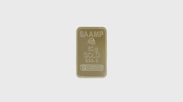 Lingotto d'oro da 50 g - 100% francese - SAAMP